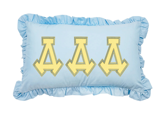 Tri Delta applique letter pillow