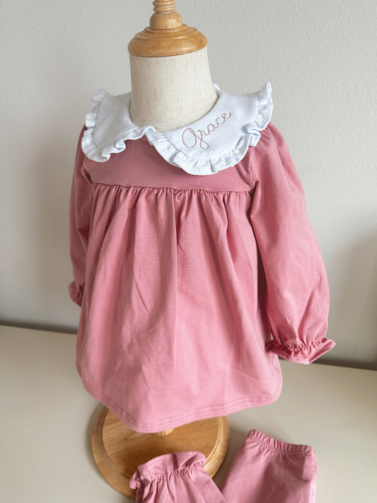 Catherine bloomer pant set - dusty rose