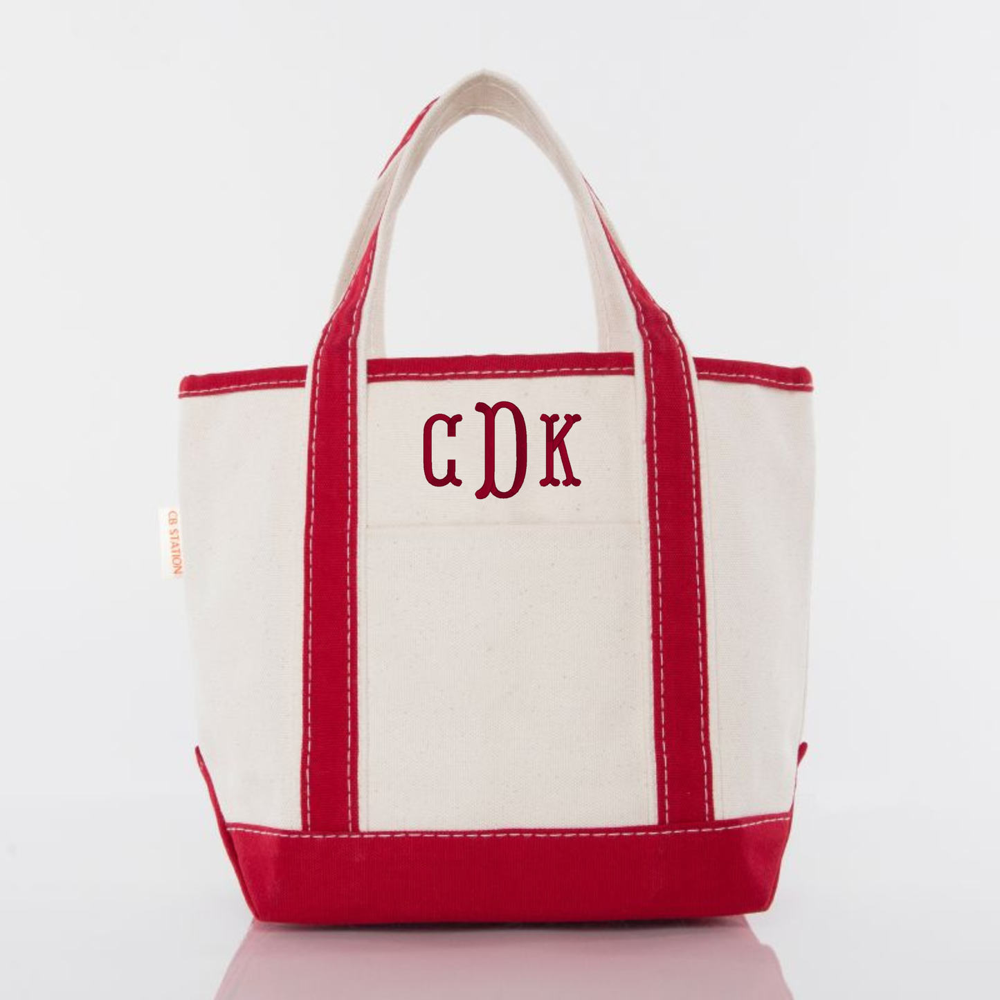 Mini canvas tote - red
