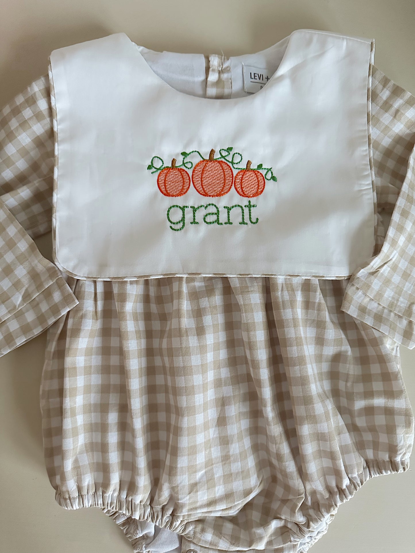 Pumpkin gingham bubble