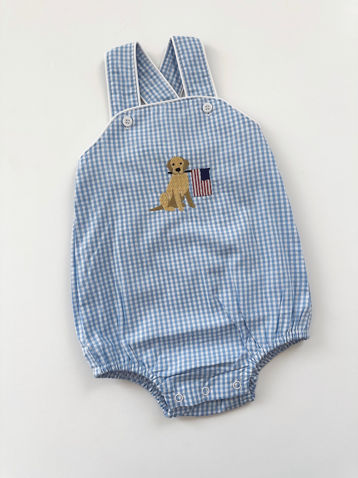 Blue gingham bubble