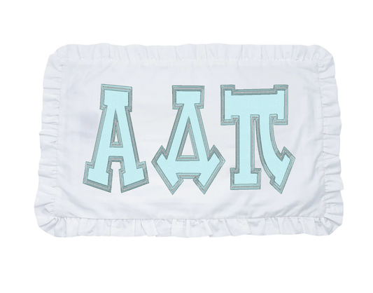 Alpha Delta Pi applique letter pillow