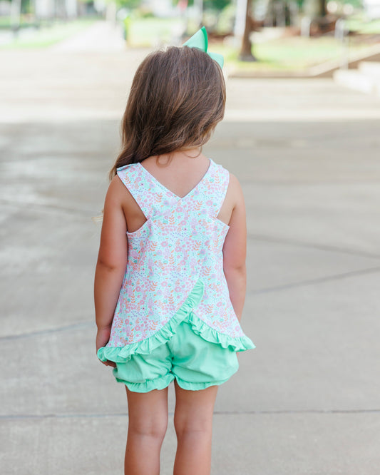 Jellybean floral diaper set
