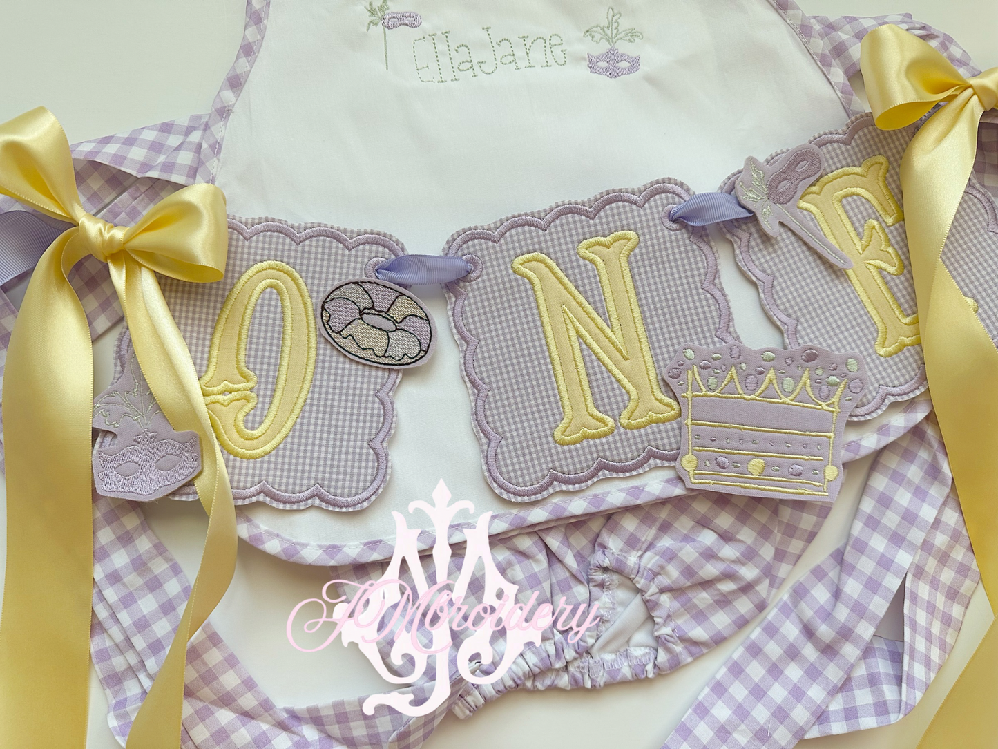 Appliqué ONE Birthday banner