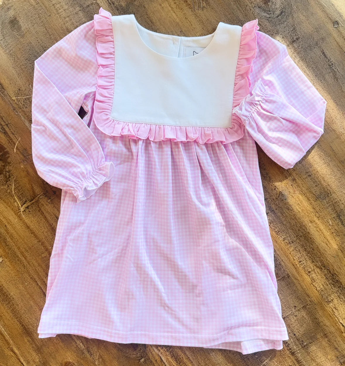 Knit gingham dress