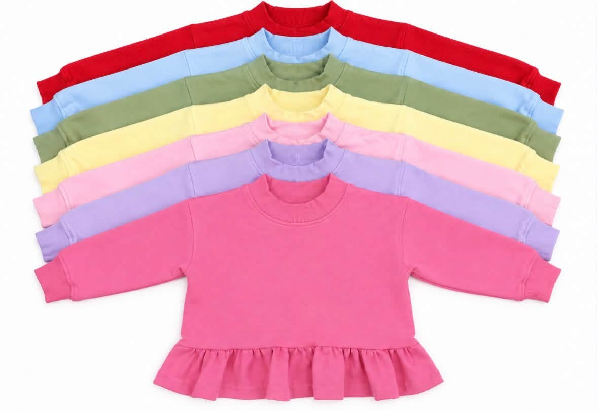Spring ruffled mock neck **preorder**