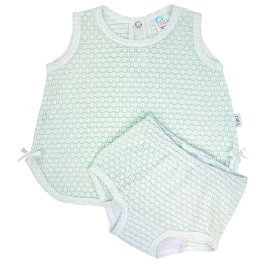 Paty Knit Pinstripe Diaper Set **preorder**