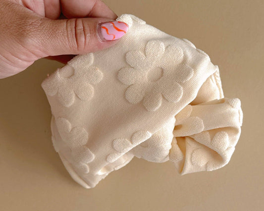 Oversized Bow Butter Yellow Tie On Headwrap