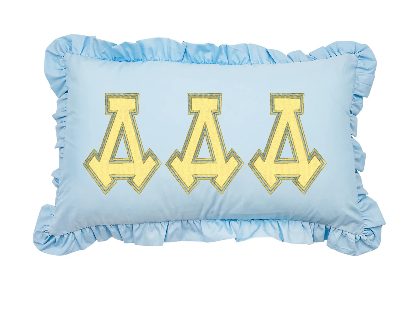 Tri Delta applique letter pillow
