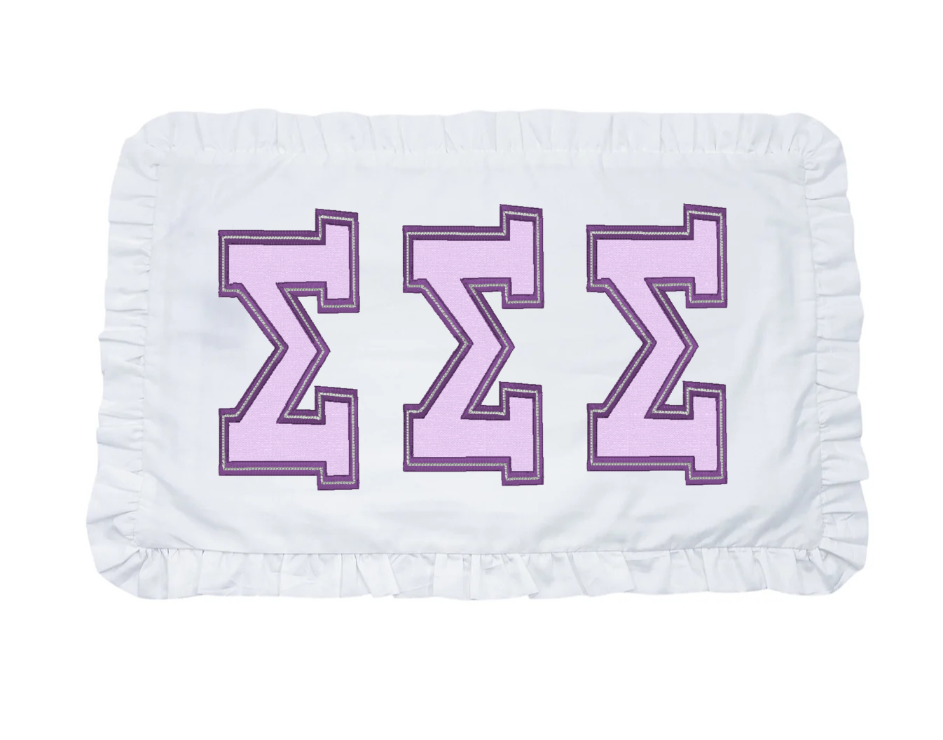 Tri Sigma applique letter pillow