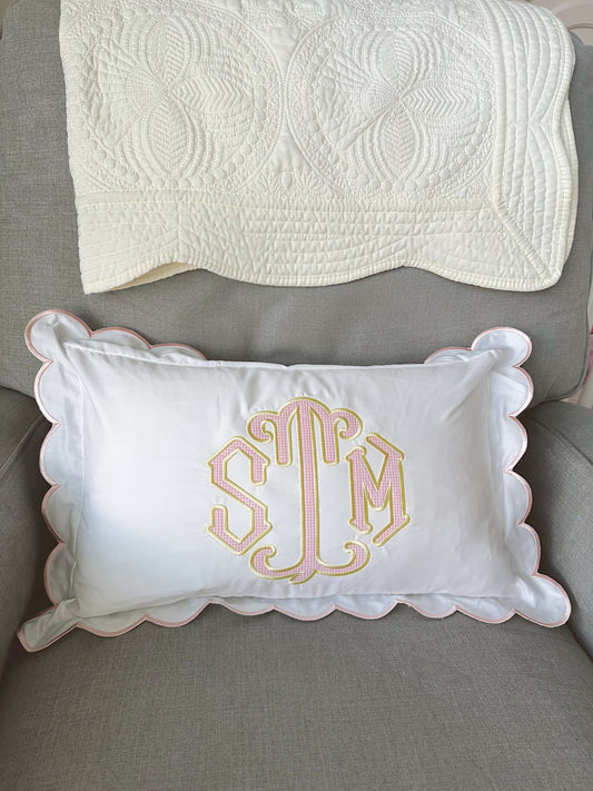 Applique nursery pillow