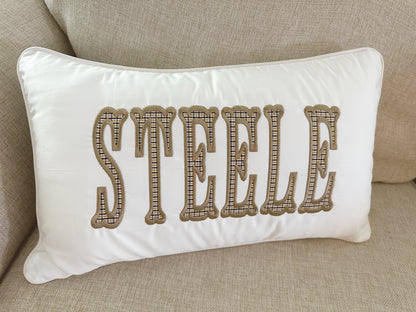 Piping nursery pillow