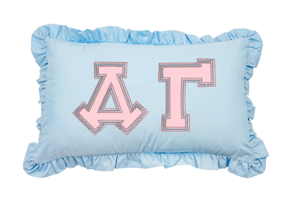 Delta Gamma applique letter pillow