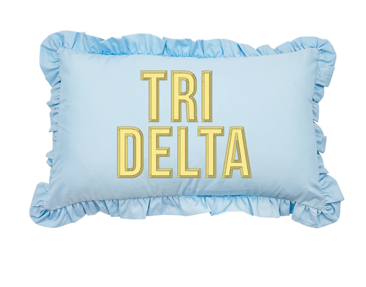 Tri Delta applique name pillow