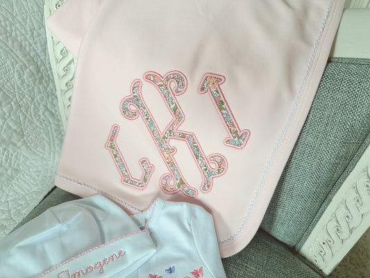 Applique Picot trim blanket