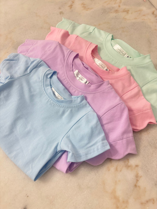 Scalloped Cotton Short Set