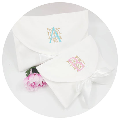White Cotton Pique Envelope Bag