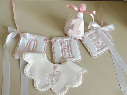 Appliqué ONE Birthday banner
