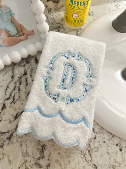 The Applique Scalloped Hand Towel