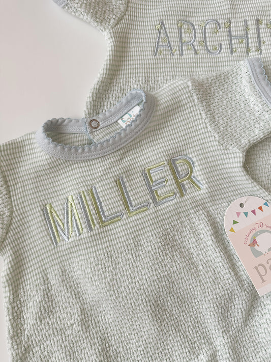 Paty Knit Solid Color Bubble with Pima Trim