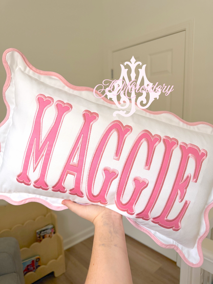 Wavy nursery pillow