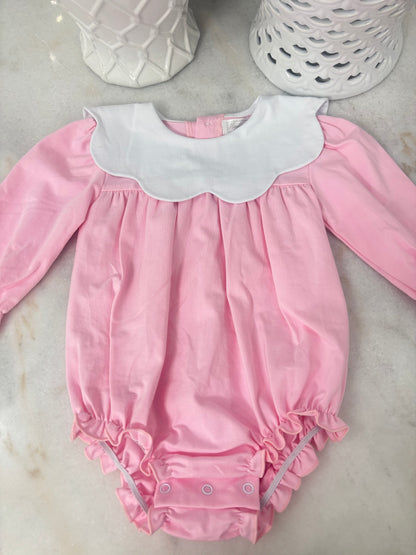 Lottie Pink Scalloped Collar Bubble