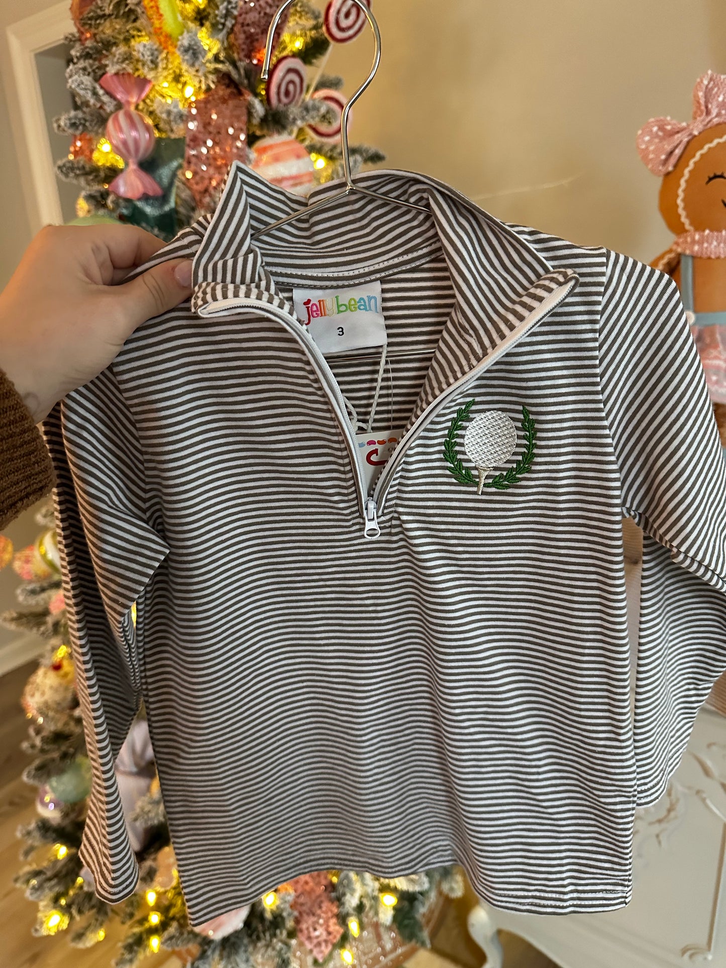 Golf zip pullover - brown