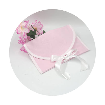 Pink Cotton Pique Envelope Bag