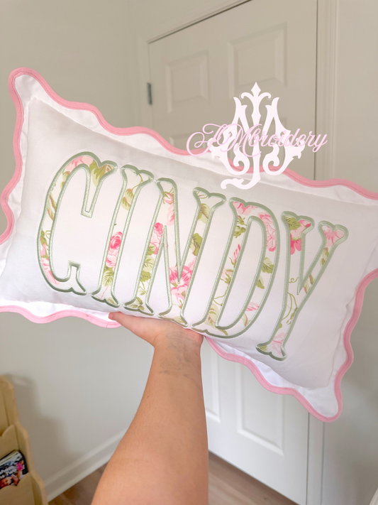 Wavy nursery pillow