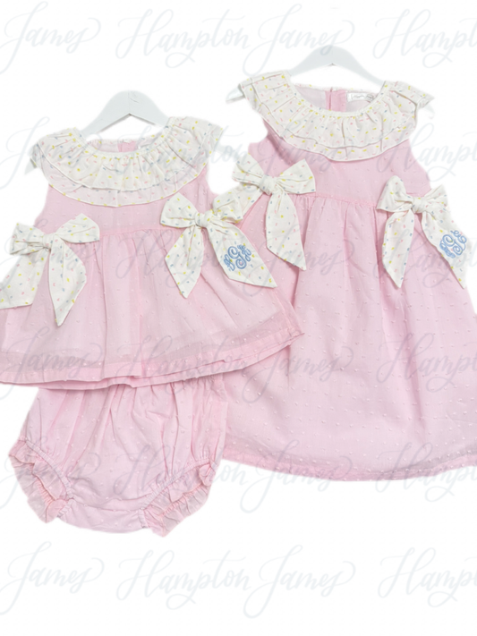 The Eloise Swiss Dot Diaper Set
