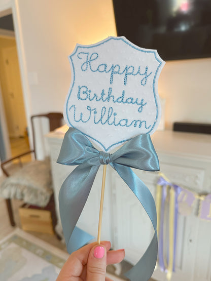Birthday cake topper