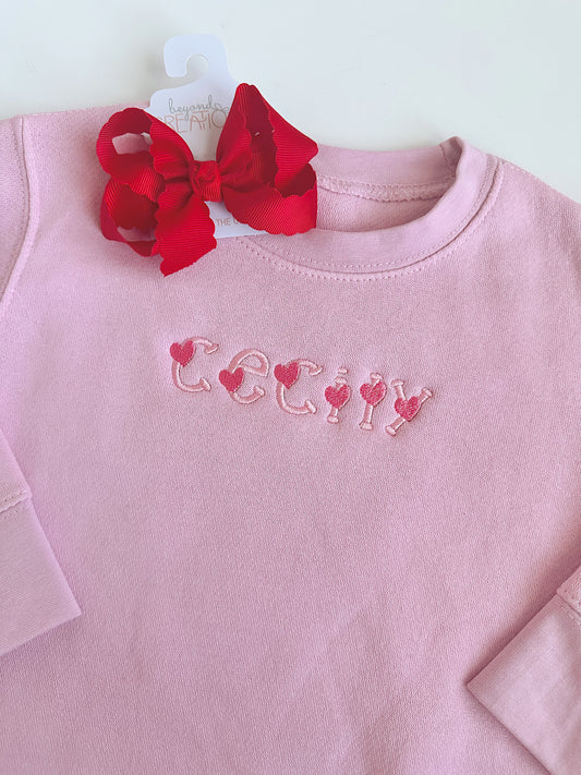 Pink Hearts Sweatshirt