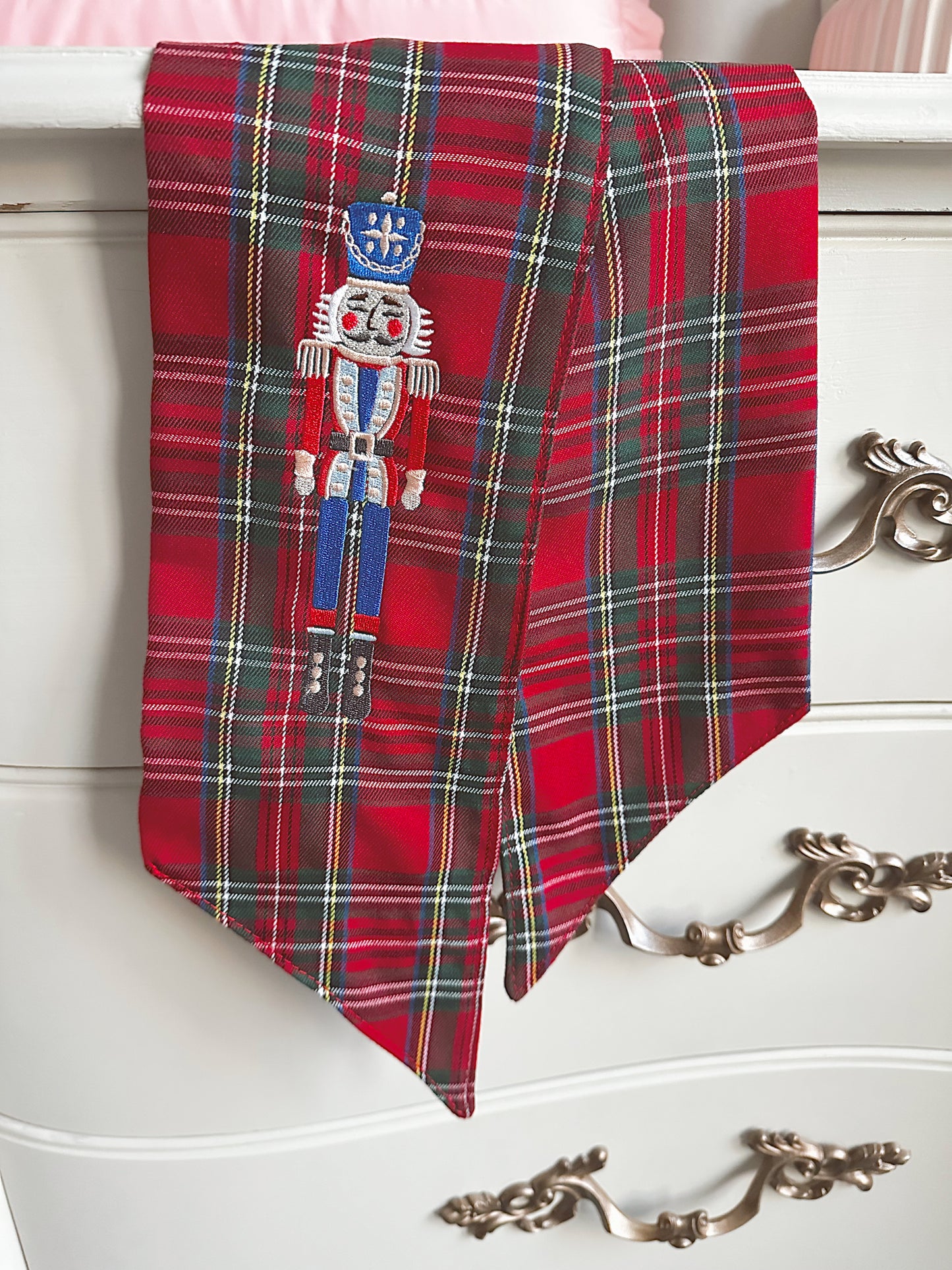 Nutcracker plaid wreath sash