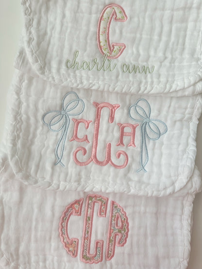 Muslin burp cloths - pack of 3