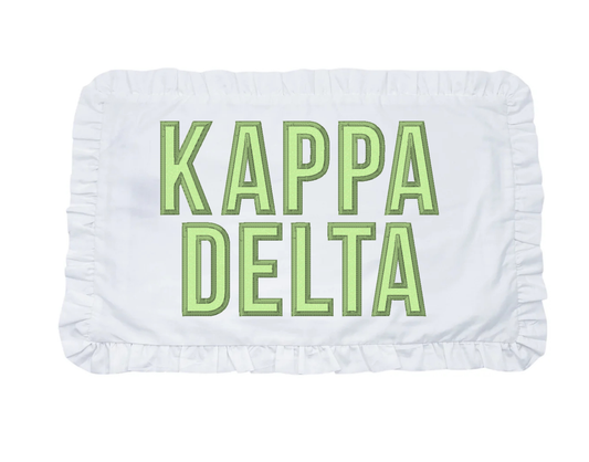 Kappa Delta applique name pillow