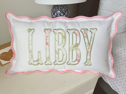 Wavy nursery pillow