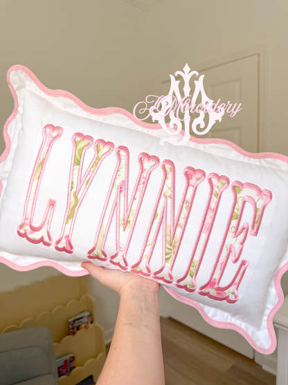 Wavy nursery pillow