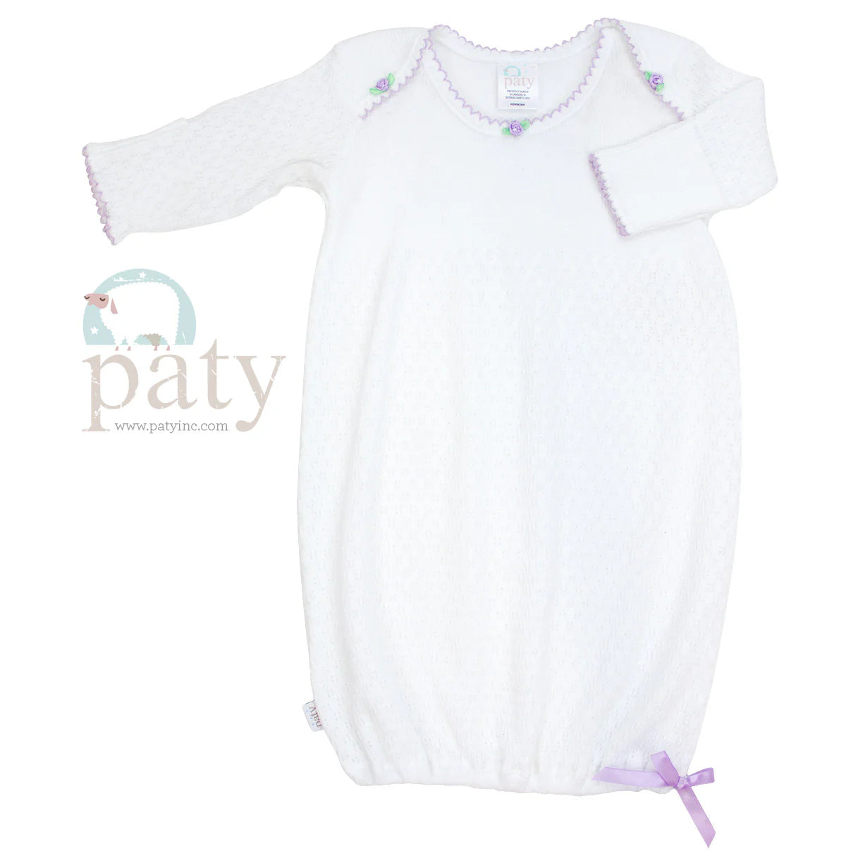 Paty knit overlap shoulder gown