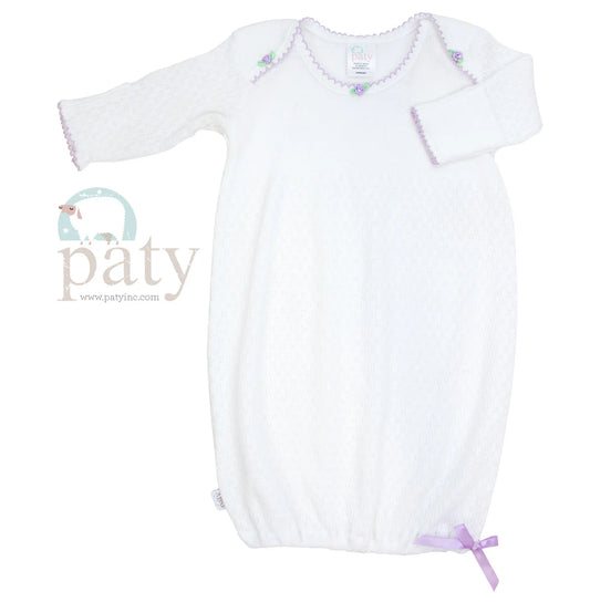 Paty knit overlap shoulder gown