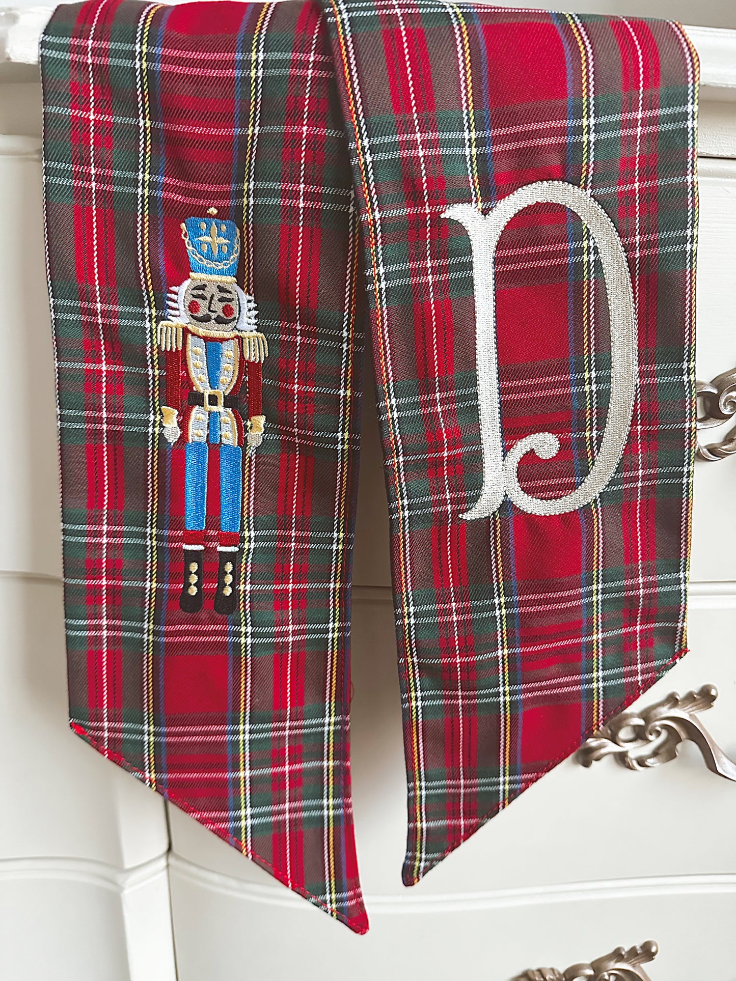 Nutcracker plaid wreath sash
