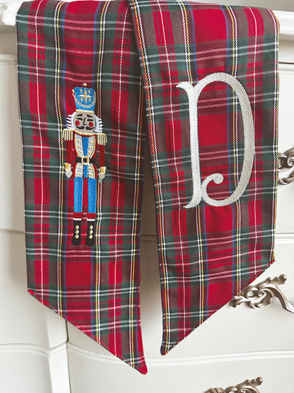 Nutcracker plaid wreath sash