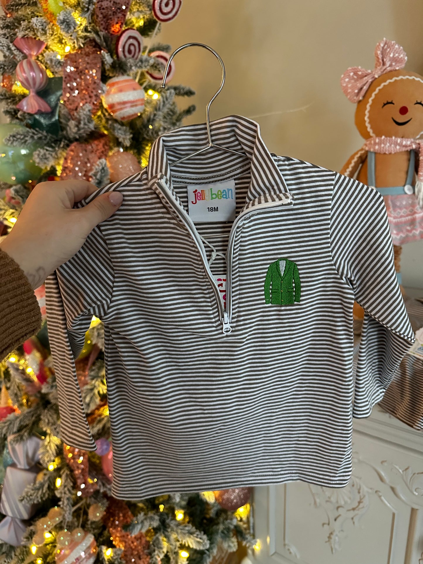 Golf zip pullover - brown