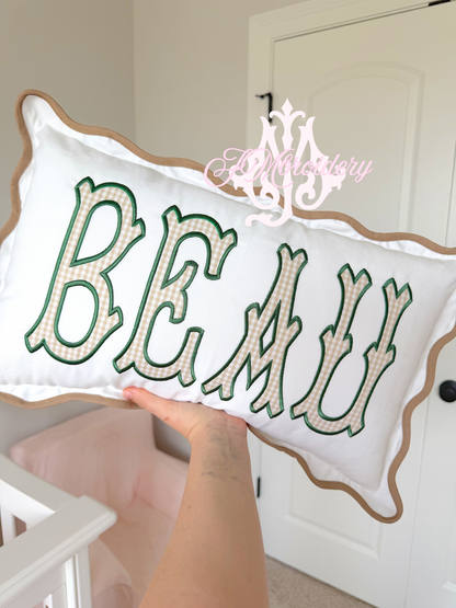 Wavy nursery pillow