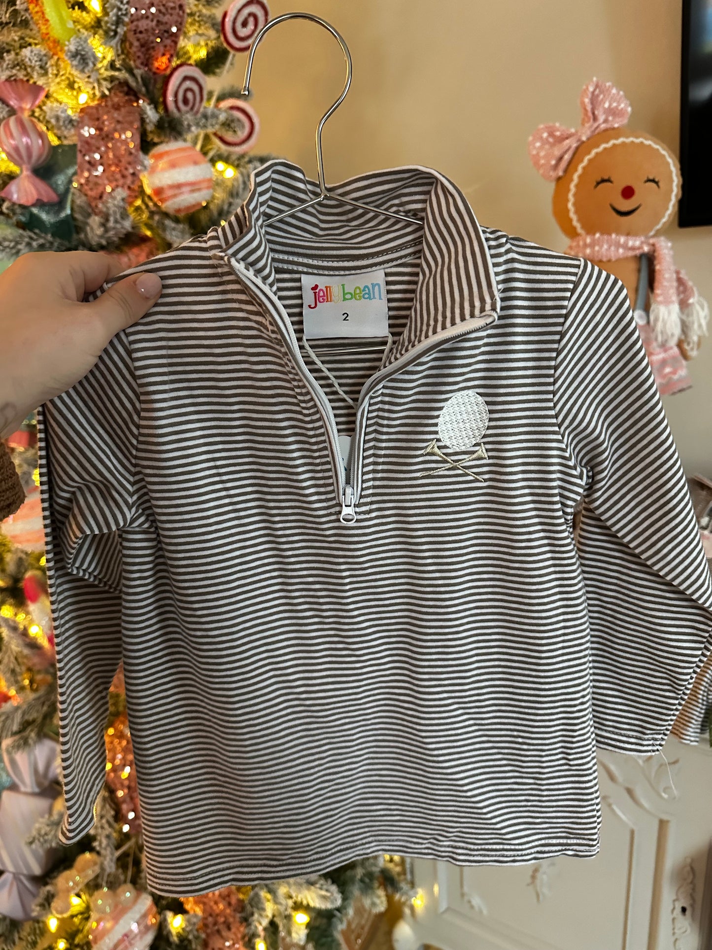 Golf zip pullover - brown