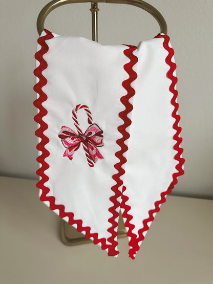 Candy Cane red scalloped sash
