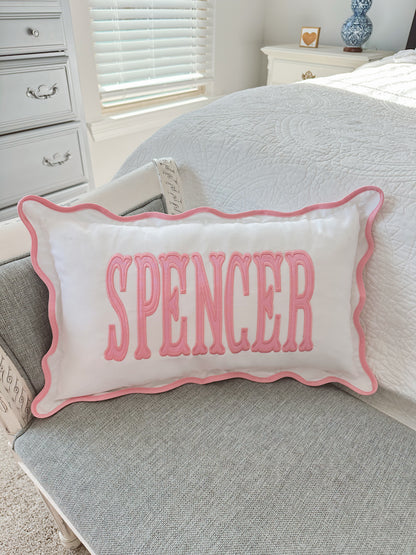 Wavy nursery pillow