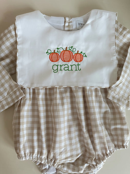 Pumpkin gingham bubble