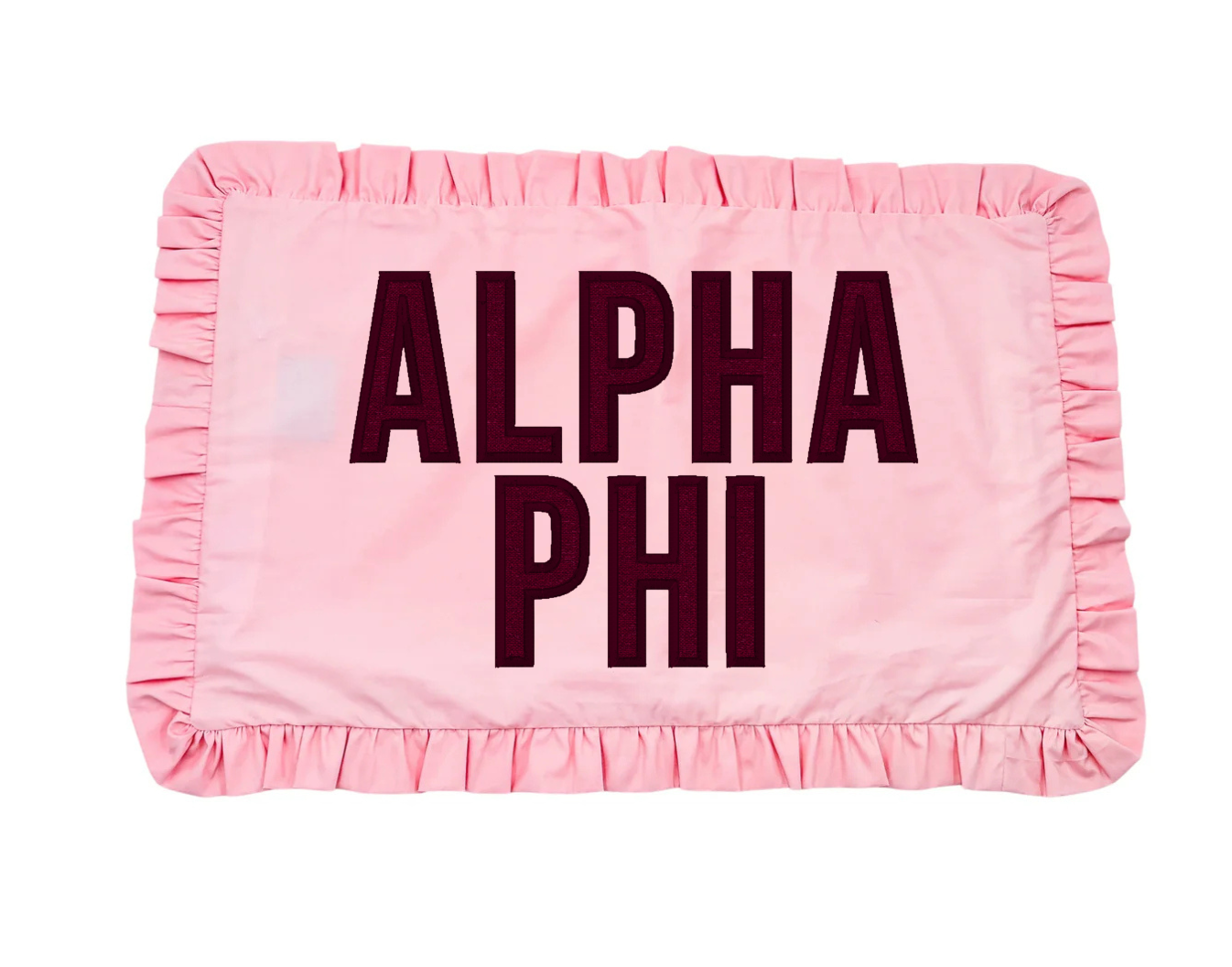 Alpha Phi applique name pillow