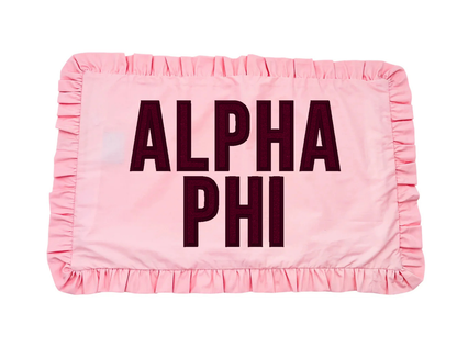 Alpha Phi applique name pillow