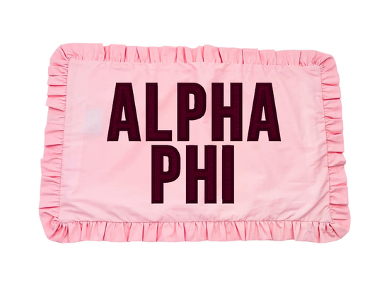Alpha Phi applique name pillow